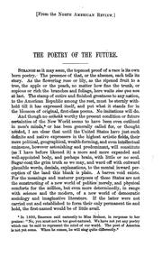 Cover of: The poetry of the future