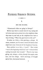 Cover of: Patience Strong's outings by Adeline Dutton Train Whitney