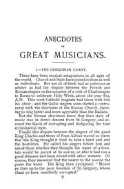 Cover of: Anecdotes of great musicians: Three hundred anecdotes and biographical sketches of famous composers and performers