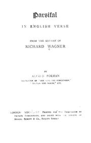 Cover of: Parsifal in English verse by Richard Wagner