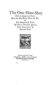Cover of: The one-hoss shay by Oliver Wendell Holmes, Sr.
