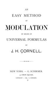 Cover of: An easy method of modulation by means of universal formulas