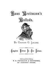 Cover of: Hans Breitmann's ballads by Charles Godfrey Leland
