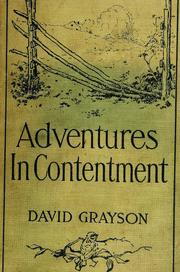 Cover of: Adventures in contentment by Ray Stannard Baker
