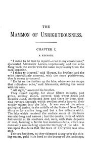 Cover of: The mammon of unrighteousness
