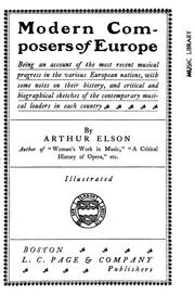 Cover of: Modern composers of Europe | Arthur Elson