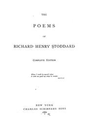 Cover of: Poems by Richard Henry Stoddard