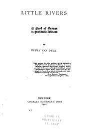 Cover of: Little rivers by Henry van Dyke, Henry van Dyke