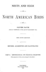 Cover of: Nests and eggs of North American birds by Oliver Davie, Oliver Davie