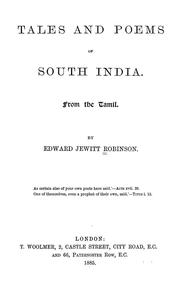 Cover of: Tales and poems of South India | 