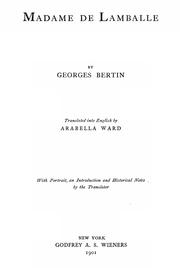 Madame de Lamballe by Georges Bertin