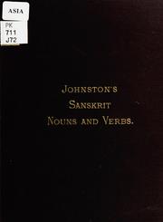 Cover of: Useful Sanskrit nouns and verbs in English letters by Johnston, Charles