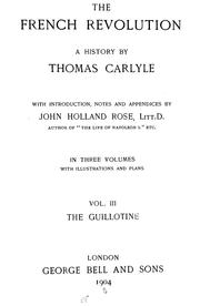 Cover of: The  French Revolution by Thomas Carlyle