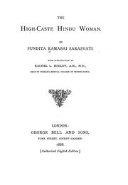 Cover of: The high-caste Hindu woman by Ramabai Sarasvati Pandita