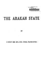 The Arakan State by U Kyaw Min