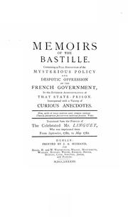 Cover of: Memoirs of the Bastille