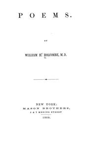 Cover of: Poems by William H. Holcombe