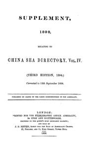 Cover of: The China Sea directory by Great Britain. Hydrographic Dept.