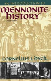 Cover of: An Introduction to Mennonite history by [edited by] Cornelius J. Dyck.