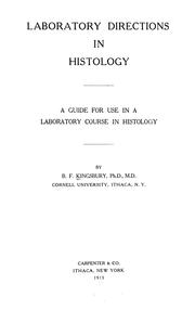 Cover of: Laboratory directions in histology | B. F. Kingsbury