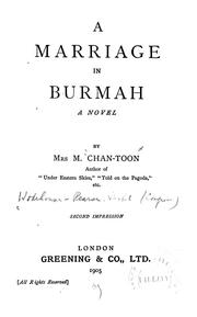 A marriage in Burmah by Mabel Cosgrove Wodehouse-Pearse