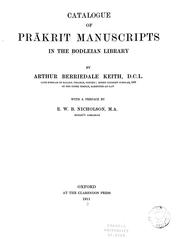 Cover of: Catalogue of Prākrit manuscripts in the Bodleian Library by Bodleian Library.