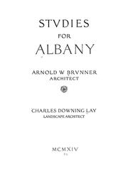 Cover of: Studies for Albany | Arnold William Brunner
