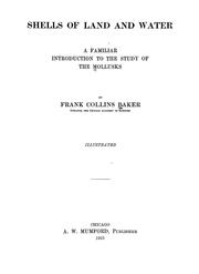 Cover of: Shells of land and water by Frank Collins Baker