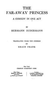Cover of: The far-away princess by Hermann Sudermann