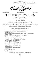 Cover of: The forest warden by Otto Ludwig
