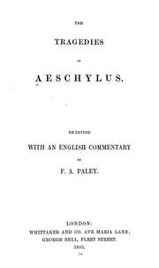 Cover of: The tragedies | Aeschylus