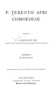 Cover of: P. Terentii Afri Comoediae by Publius Terentius Afer