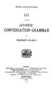 Cover of: Japanese conversation-grammar