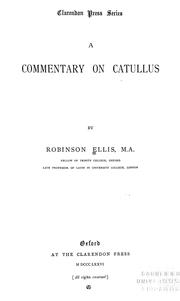 Cover of: A commentary on Catullus