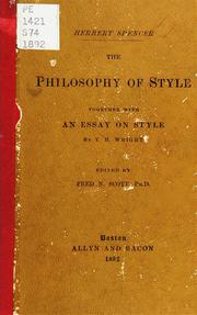 Cover of: The philosophy of style by Herbert Spencer