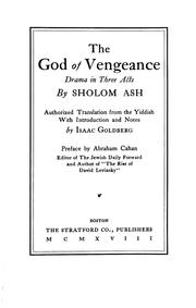 Cover of: The God of vengeance: drama in three acts