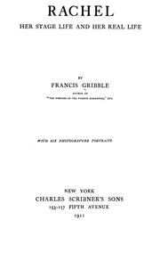 Cover of: Rachel by Francis Henry Gribble
