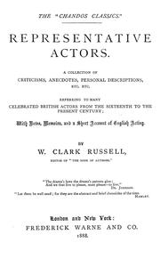 Cover of: Representative actors by William Clark Russell