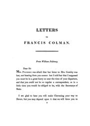 Cover of: Posthumous letters, from various celebrated men: addressed to Francis Colman, and George Colman, the elder