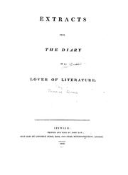 Cover of: Extracts from the diary of a lover of literature by Green, Thomas