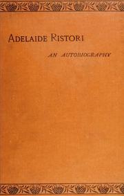 Cover of: Adélaide Ristori: studies and memoirs
