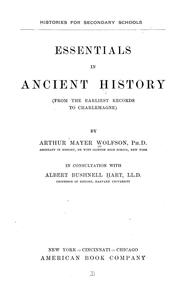 Cover of: Essentials in ancient history: (from the earliest records to Charlemagne)