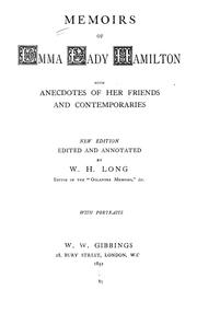 Cover of: Memoirs of Emma, lady Hamilton by William H. Long