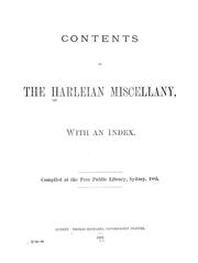 Contents of the Harleian miscellany, with an index by The Harleian miscellany.