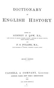Cover of: The dictionary of English history