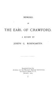 Cover of: The Earl of Crawford's MS. history in the library of the American Philosophical Society