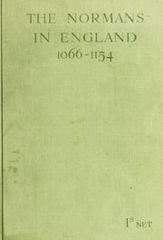 Cover of: The Normans in England (1066-1154)
