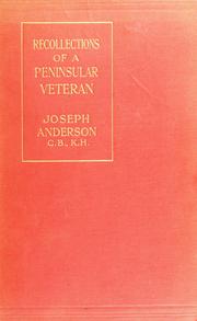 Cover of: Recollections of a peninsular veteran by Joseph Jocelyn Anderson