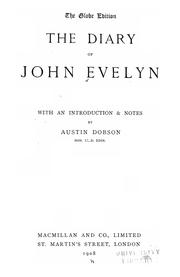 Cover of: The diary of John Evelyn