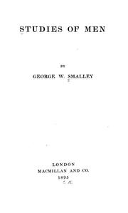 Cover of: Studies of men